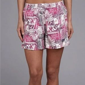 Patagonia Womens Baggies Na Pali Beach Pink Shorts SZ Small